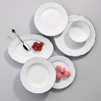 Korkmaz Country Collection 60 Parça Yemek Takımı Platin A8299 - 2