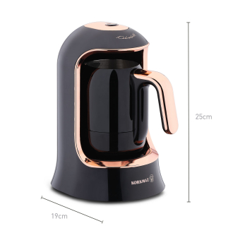 Korkmaz Kahvekolik Deluxe Otomatik Kahve Makinesi Siyah/Rose A860-09 - 2