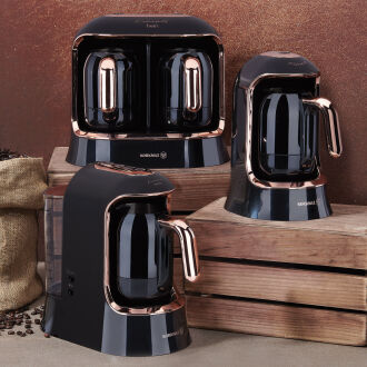 Korkmaz Kahvekolik Deluxe Otomatik Kahve Makinesi Siyah/Rose A860-09 - 3