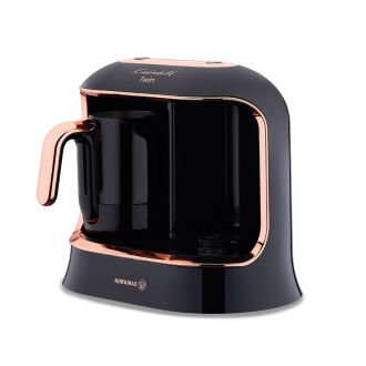 Korkmaz Kahvekolik Deluxe Twin Siyah/Rosagold Kahve Makinesi A861-04 - 3