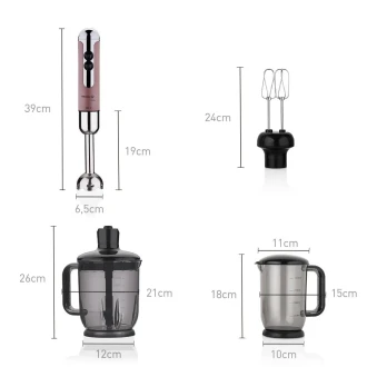 Korkmaz Mia Mega Rosagold/Krom Blender Set A447-09 - 3