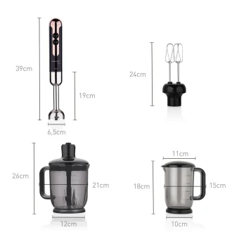 Korkmaz Mia Mega Siyah Rosegold Deluxe Blender Set A447-15 - 3