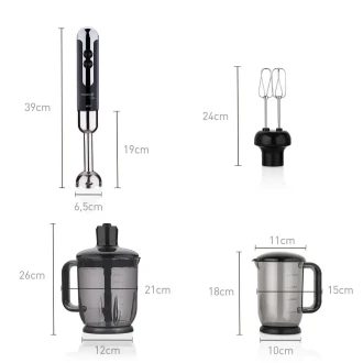 Korkmaz Mia Mega Siyah/Krom Blender Set A447-12 - 3