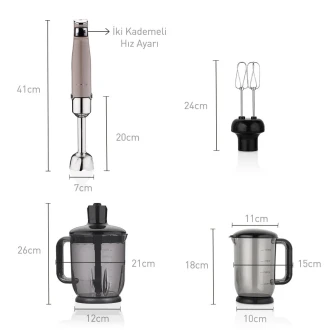 Korkmaz Performix Mega Blender Set Bej A449-02 - 2